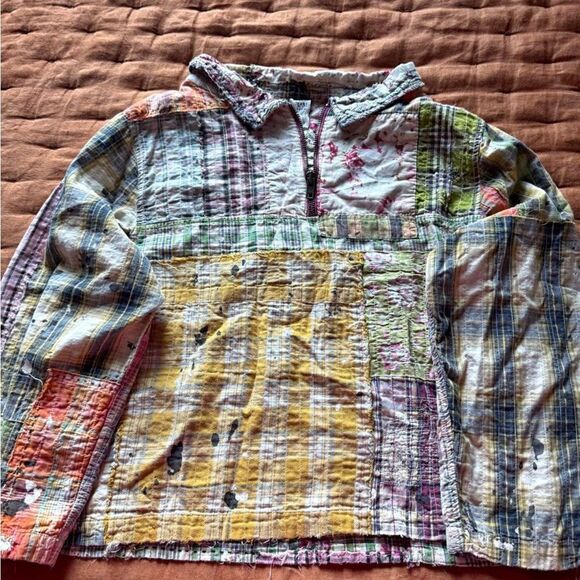 Very Hard To Find Magnolia Pear Asher Patchwork Pullover with Bunny Appliqué - Picture 5 of 5